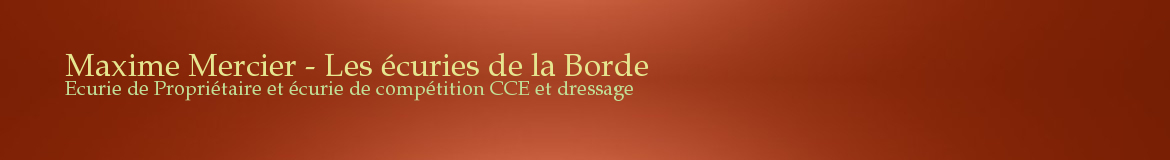 Maxime Mercier - Les écuries de la Borde